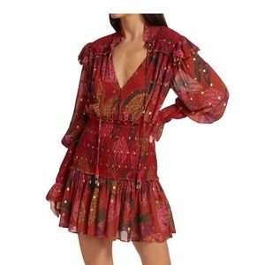 FARM rio banana flowers mini dress NWT